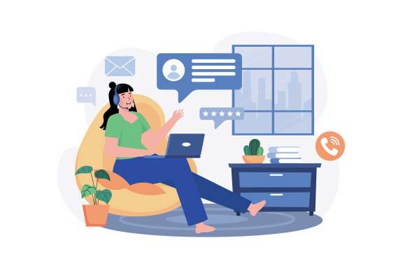 M574_Remote Working Illustration Pack