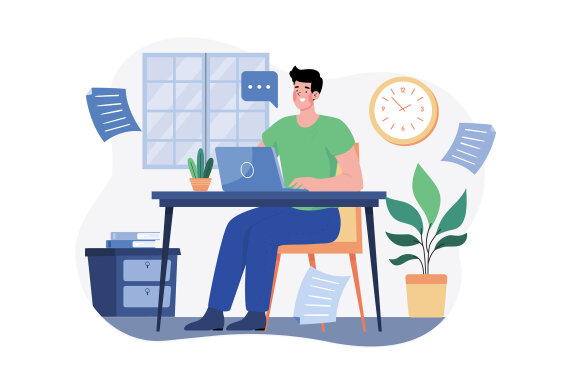 M574_Remote Working Illustration Pack