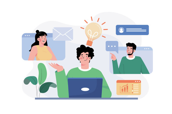 M574_Remote Working Illustration Pack