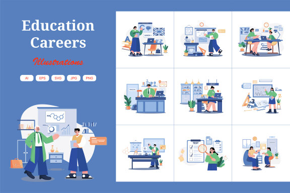 M571_Education Careers Illustration Pack