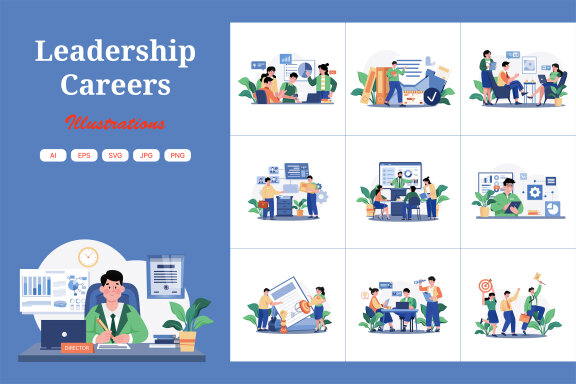M570_Leadership Careers Illustration Pack