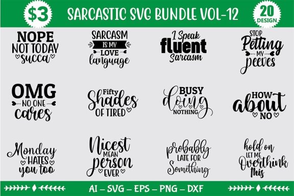 Sarcastic SVG Bundle