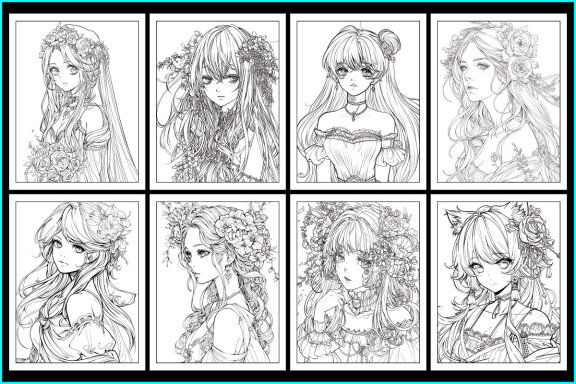 Anime Princess Coloring Pages