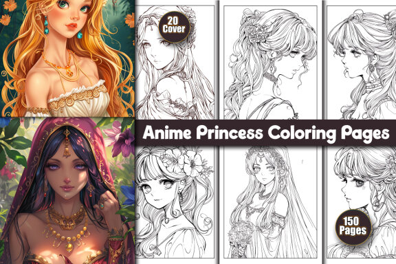 Anime Princess Coloring Pages