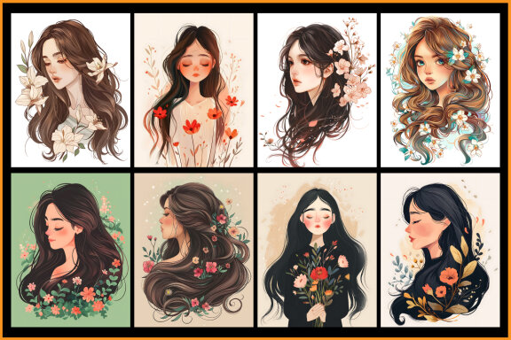 Beautiful Artist Girls Coloring Pages