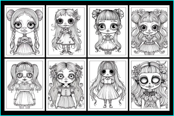Creepy Doll Coloring Pages