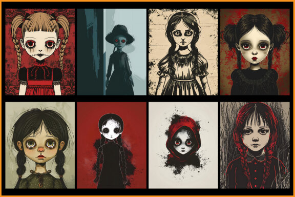 Creepy Doll Coloring Pages