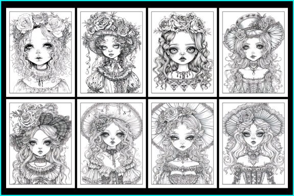 Fashion Gothic Doll Coloring Pages