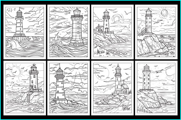 Lighthouse Coloring Pages for Adults