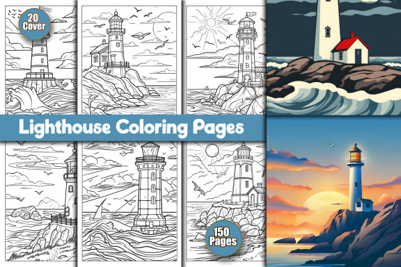 Lighthouse Coloring Pages for Adults