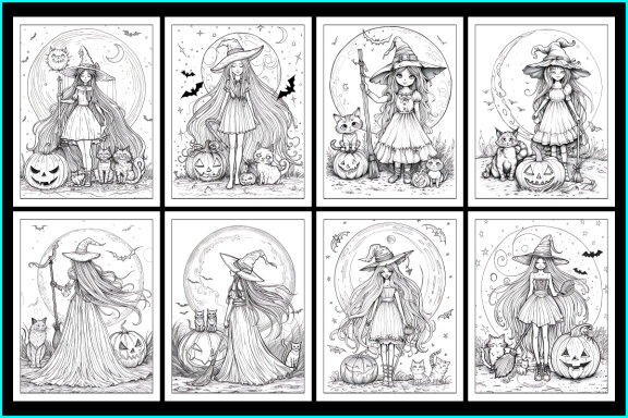 Moon Witch Coloring Pages