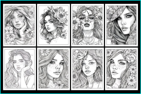 Mysterious Girls Coloring Pages