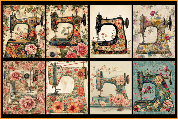 Old Sewing Machine Coloring Pages
