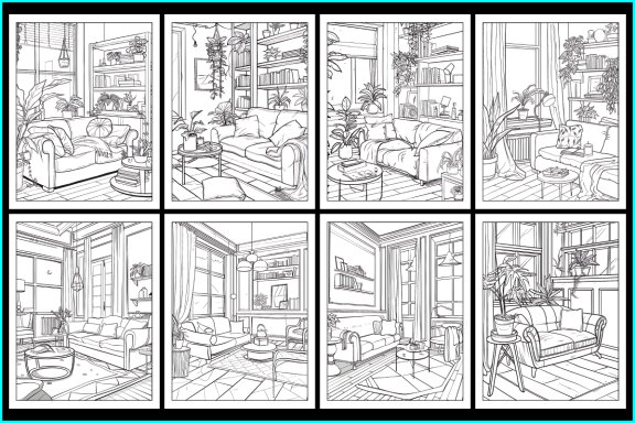 Room Interior Coloring Pages