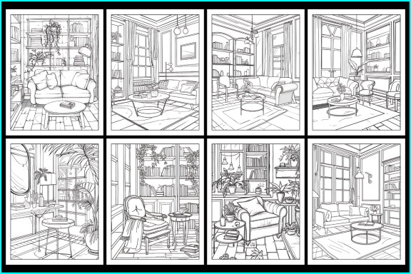 Room Interior Coloring Pages