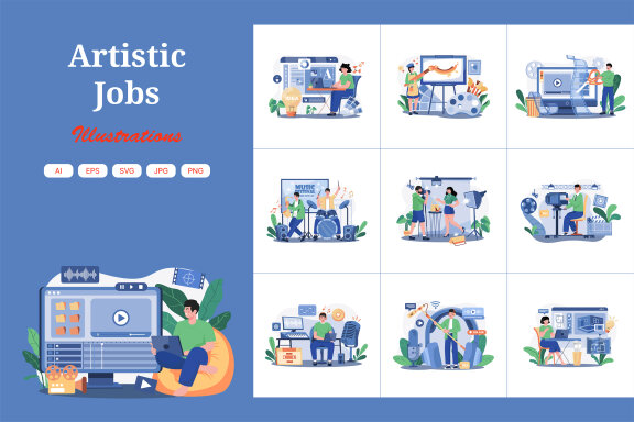 M564_Artistic Careers Illustration Pack