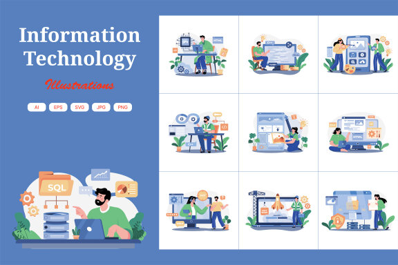 M562_Information Technology Illustration Pack 1