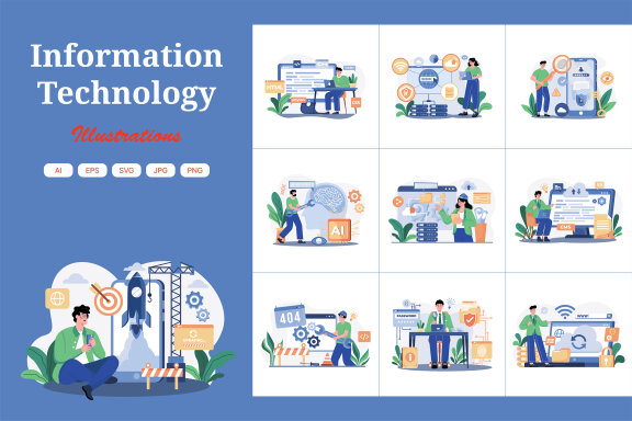 M562_Information Technology Illustration Pack 2
