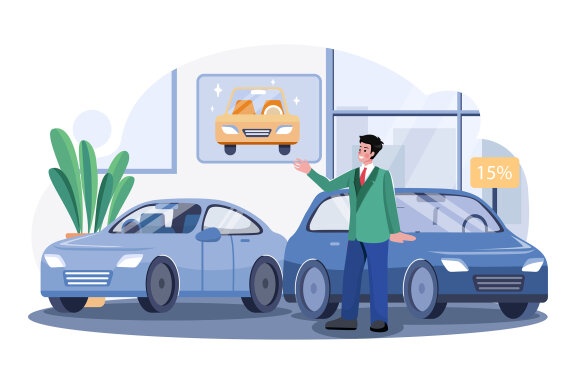 M559_Car Dealership Illustration Pack