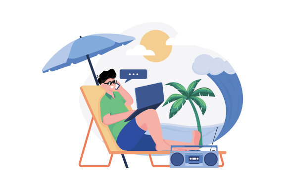 M557_Remote Work Illustration Pack