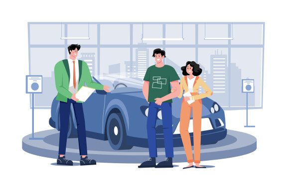 M555_Car Dealership Illustration Pack