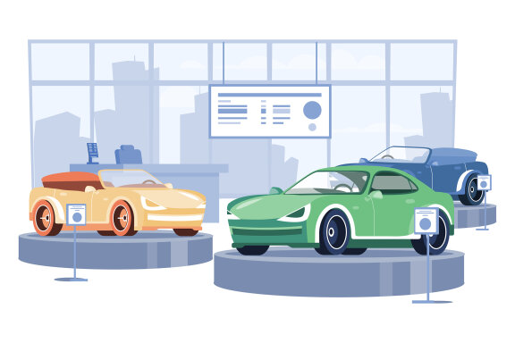 M555_Car Dealership Illustration Pack