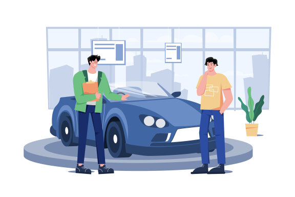 M555_Car Dealership Illustration Pack