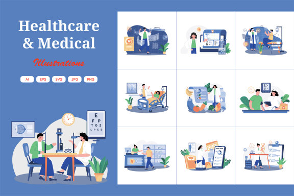 M554_Healthcare & Medical Illustration Pack 2