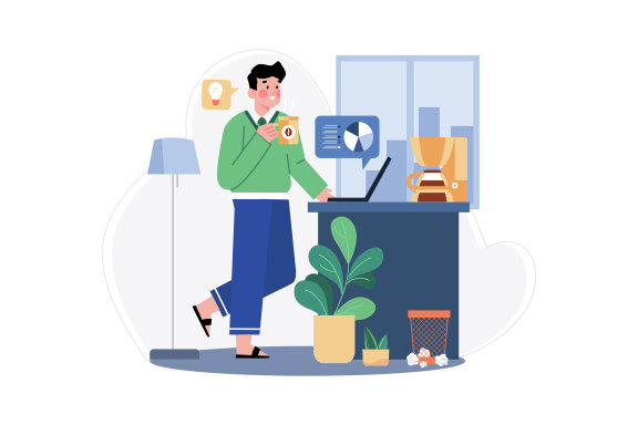 M553_Remote Work Illustration Pack 1