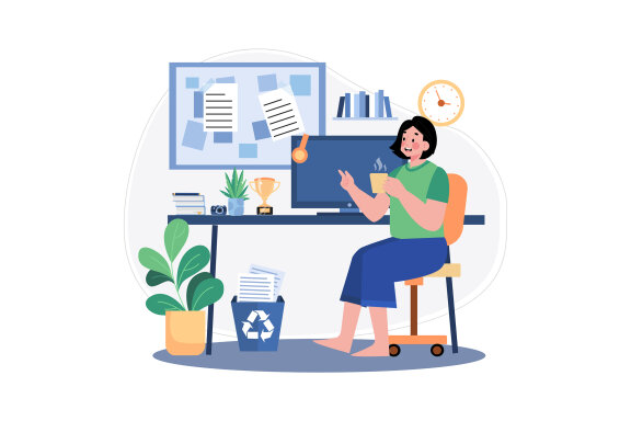 M553_Remote Work Illustration Pack 2