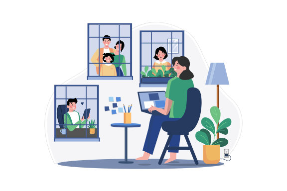 M553_Remote Work Illustration Pack 2