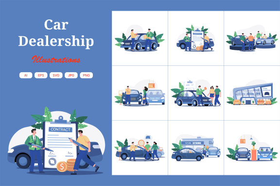 M550_Car Dealership Illustrations 2