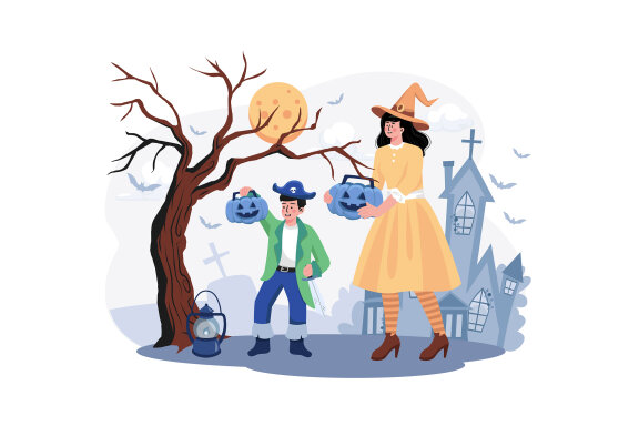 M548_ Halloween Illustration Pack