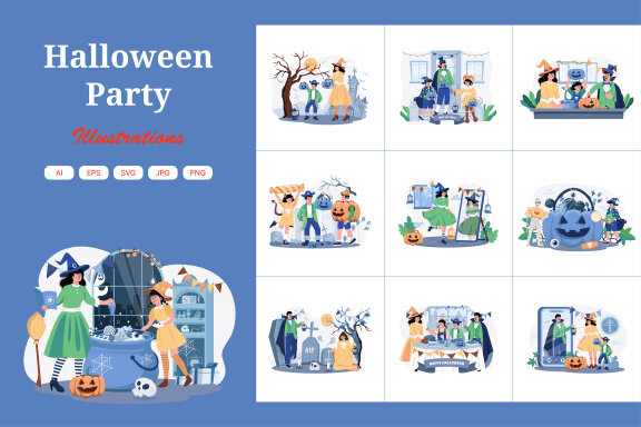 M548_ Halloween Illustration Pack