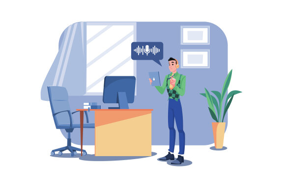 M536_Live Stream & Podcast Illustration Pack
