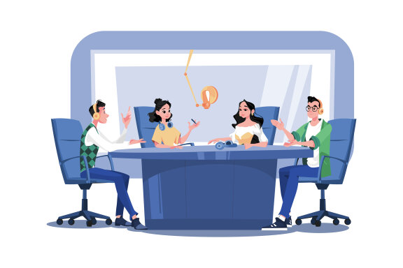 M536_Live Stream & Podcast Illustration Pack