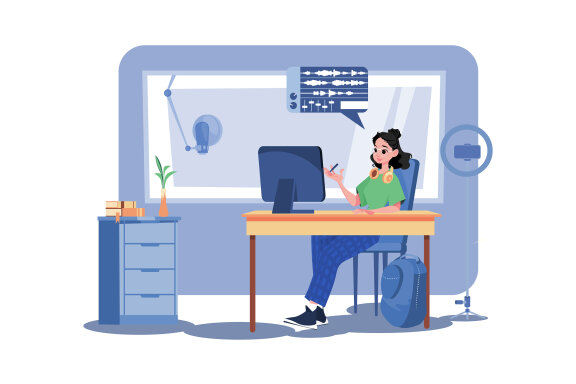 M536_Live Stream & Podcast Illustration Pack