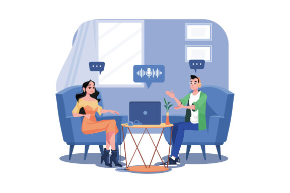 M536_Live Stream & Podcast Illustration Pack