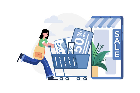 M535_Shopping Online Illustration Pack