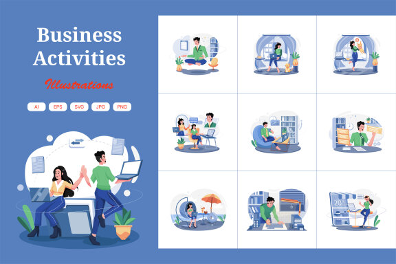 M534_Business Activities Illustration Pack