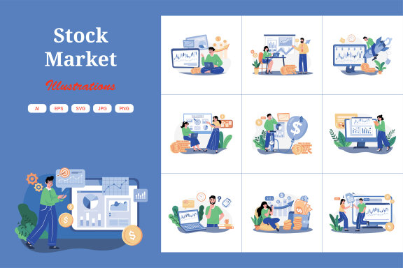 M533_Stock Market Illustration Pack