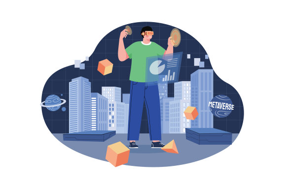 M529_Digital Metaverse Illustration Pack