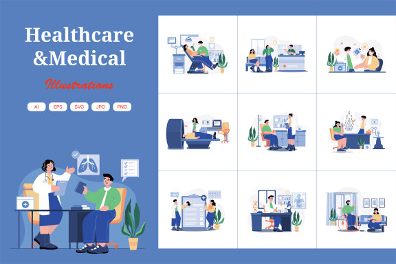 M526_Healthcare and Medical Illustration Pack