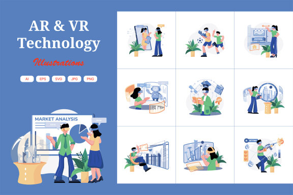 M506_AR-VR Technology Illustration Pack