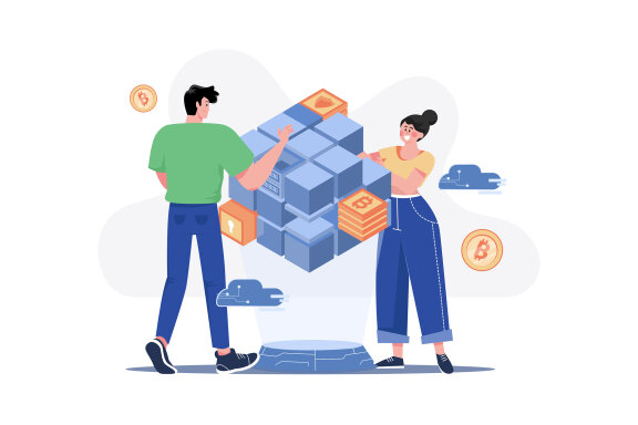 M503_Blockchain Technology Illustration Pack