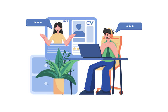 M502_Interview & Hiring Illustration Pack