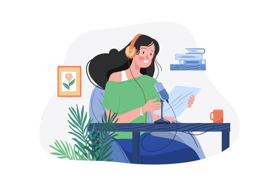 M498_Live Stream & Podcast Illustration Pack