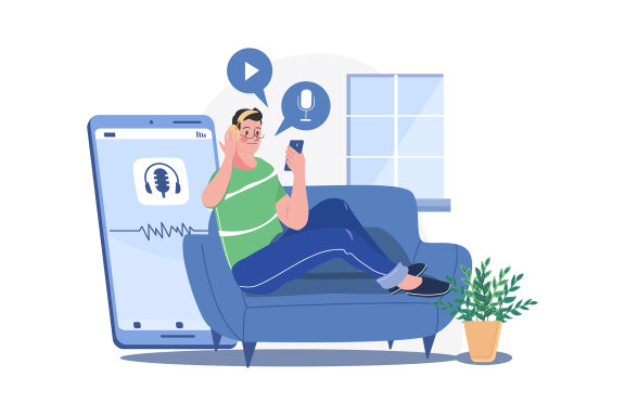 M498_Live Stream & Podcast Illustration Pack