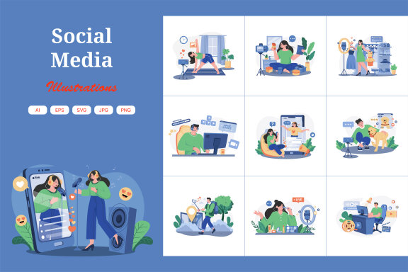 M497_Social Media Illustration Pack
