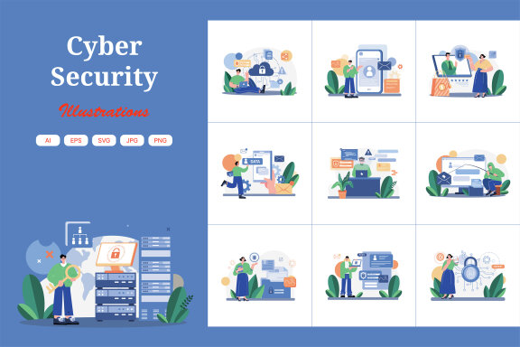 M492_Cyber Security Illustration Pack